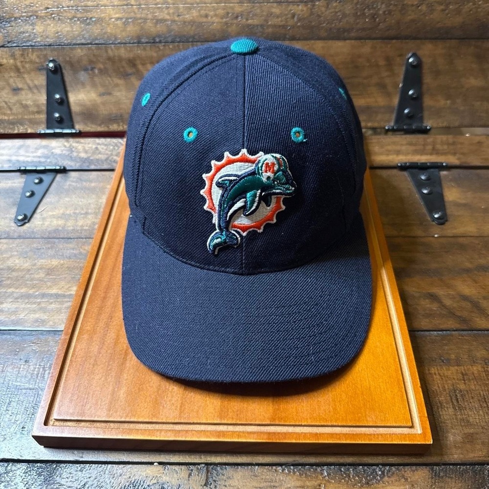 Vintage Puma Miami Dolphins Embroidered Snapback Hat NFL Football Cap
